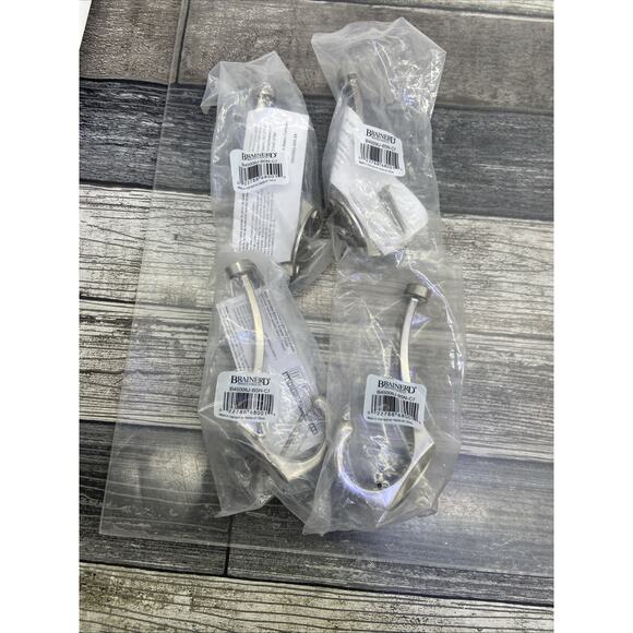 Brainerd 1-Hook 3.14" x 5.61" Satin Nickel Decorative Wall Hook Lot Of 4 - Picture 8 of 8